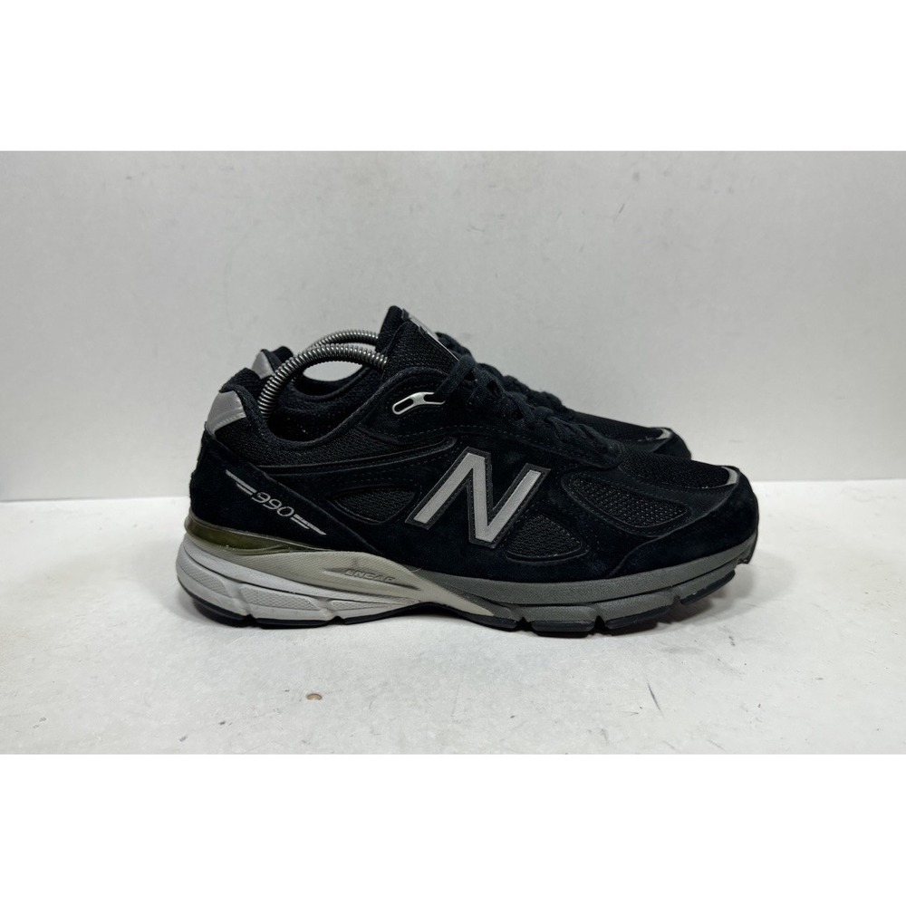 New Balance 990v4 Sneaker Mens Sz 8.5 4E Black Suede Shoe Made in USA M990BK4